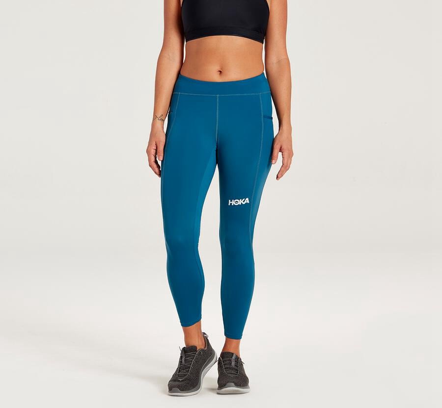 Hoka Womens Pants NZ - Hoka Performance Blue (BUM453291)